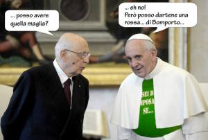 "Faremo togliere al Papa la maglietta di Camposanto  e mettere la nostra!", promettono da Finale